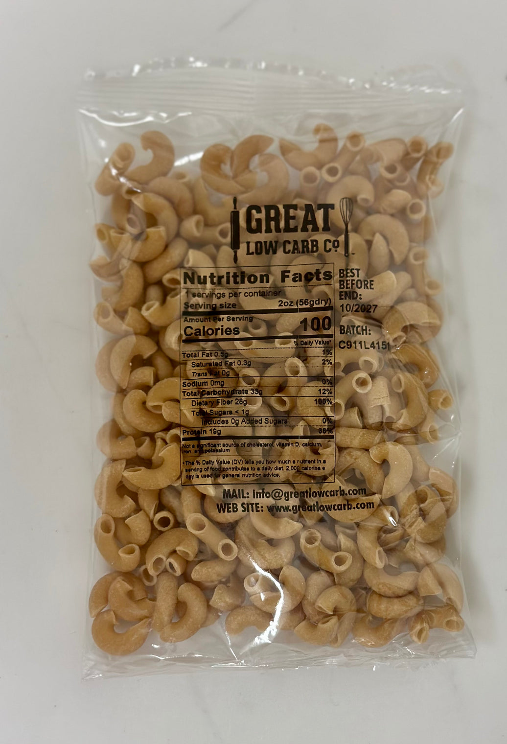 Elbow, Penne or Rotini Single Serving Pastas 2oz bags