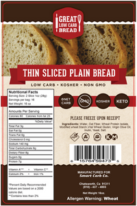 thin slice plain bread