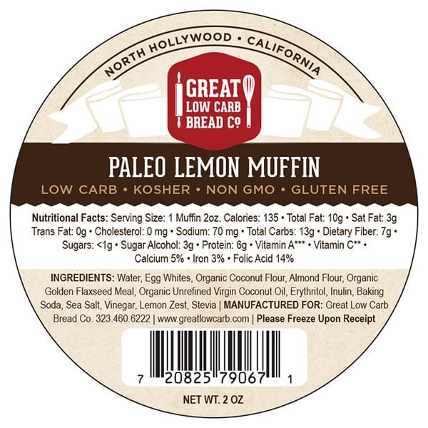 LCF 112 WO17723 Paleo Lemon Muffin 2oz