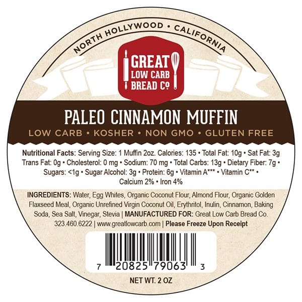 LCF 114 WO17725 Paleo Cinnamon Muffin 2oz