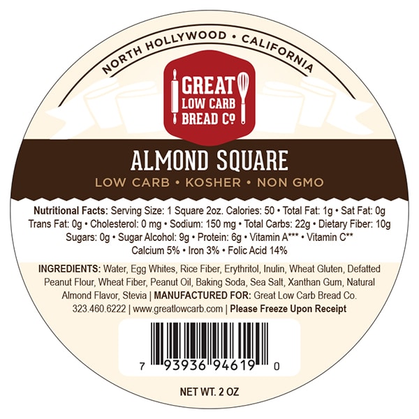 Great Low Carb Almond Square 2 oz