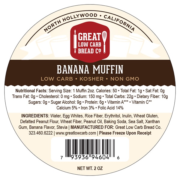 Great Low Carb Banana Muffin 2oz