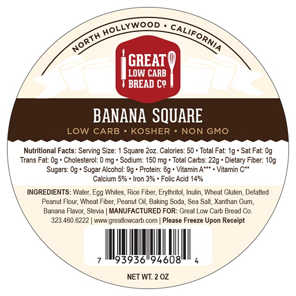 Great Low Carb Banana Square 2 oz Pack of 12