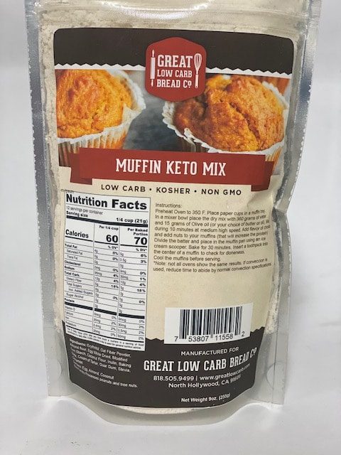 Great Low Carb Keto Muffin Mix 9 OZ