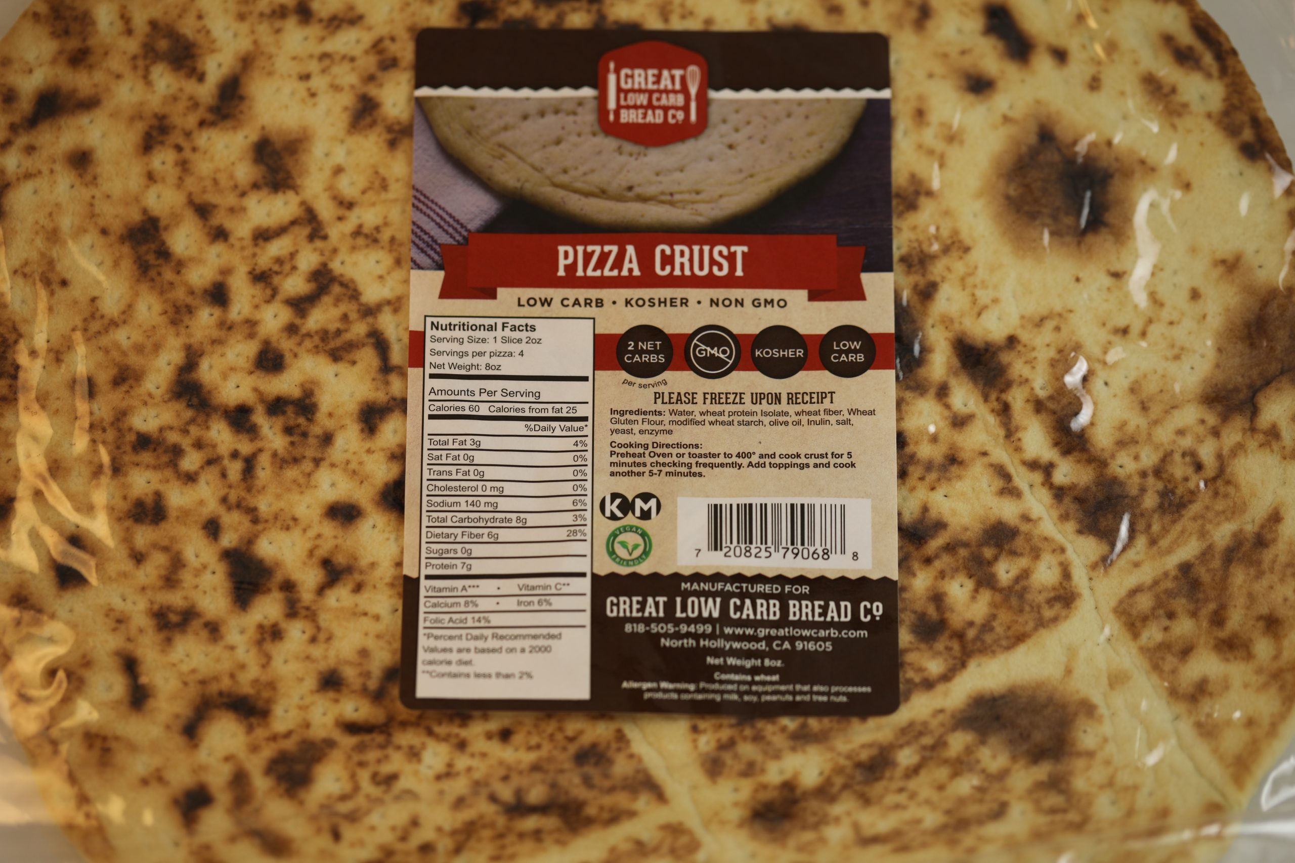 Great Low Carb Pizza Crust 9" 15 Bags Case