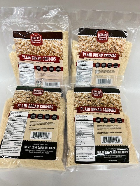 Great Low Carb Plain Bread Crumbs 4 Pack